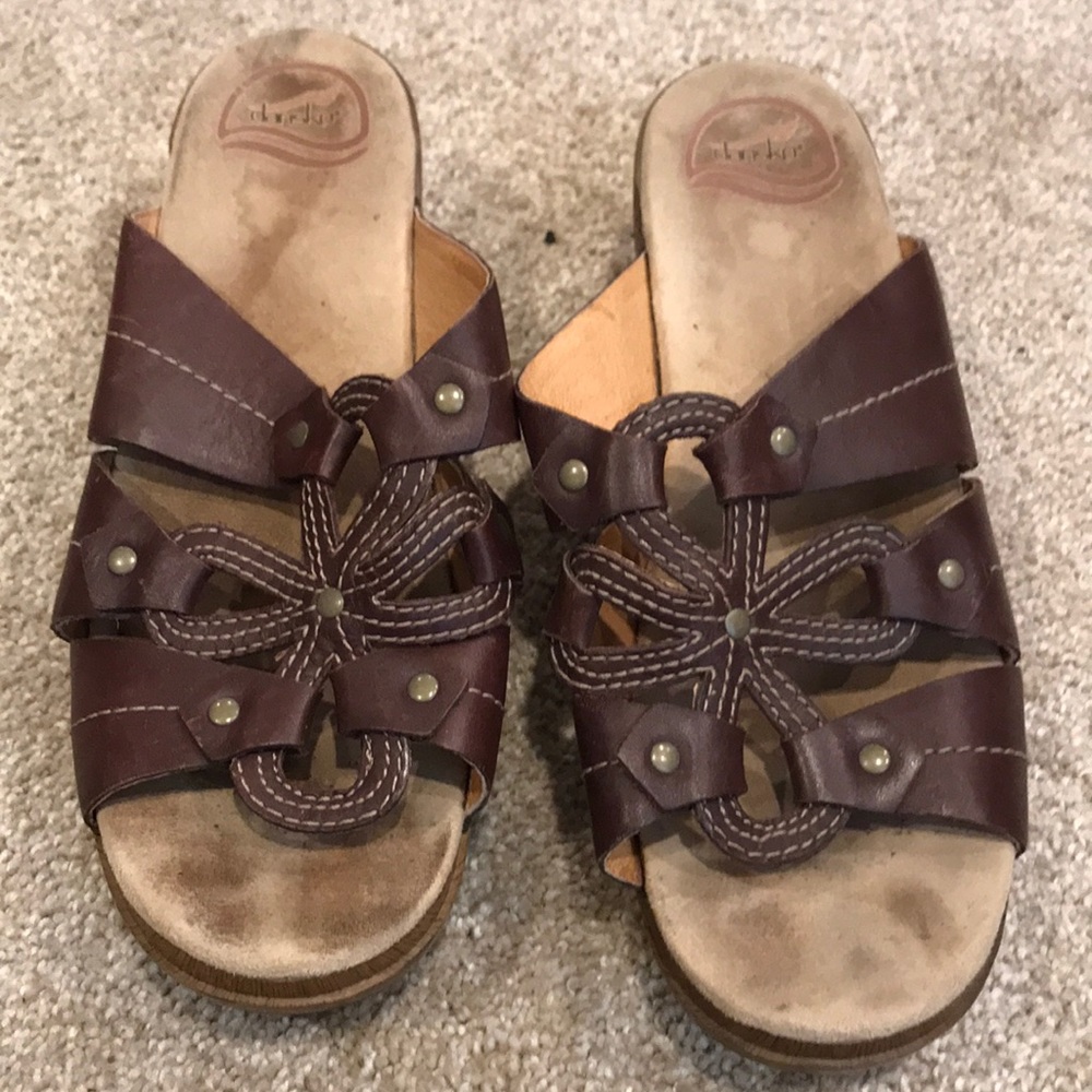 Dansko Serena Brown Leather Open Toed Sandals
